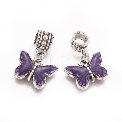 Tibetan Style Alloy European Dangle Charms MPDL-I006-02A-1