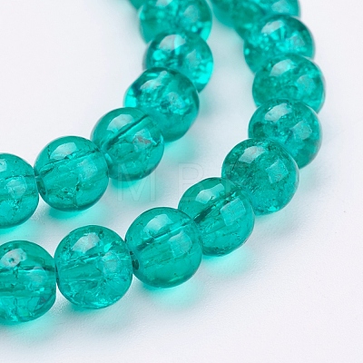 Crackle Glass Beads Strands X-CCG-Q001-10mm-15-1