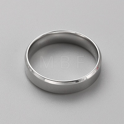 Stainless Steel Simple Plain Band Ring for Men Women RJEW-WH0015-04H-1