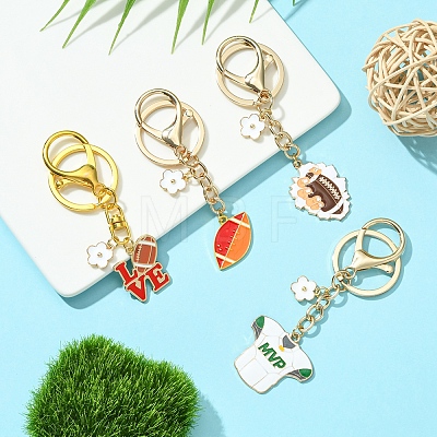 Alloy Enamel Pendants Keychain KEYC-FS00025-1-1
