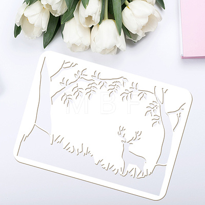 5Pcs 5 Styles PET Hollow Out Drawing Painting Stencils DIY-WH0394-0170-1