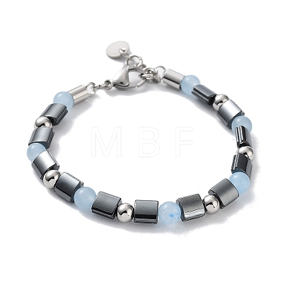 Synthetic Non-magnetic Hematite Rectangle Bracelets BJEW-Q334-05-1