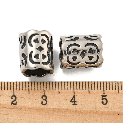 316 Surgical Stainless Steel European Beads STAS-Q326-03AS-05-1