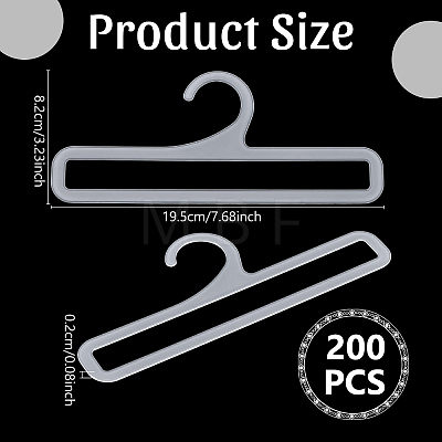 200Pcs PP Plastic Scarf Hook AJEW-WA0003-78-1