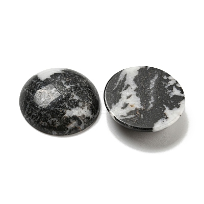 Natural Black Zebra Jasper Cabochons G-C115-02B-19-1