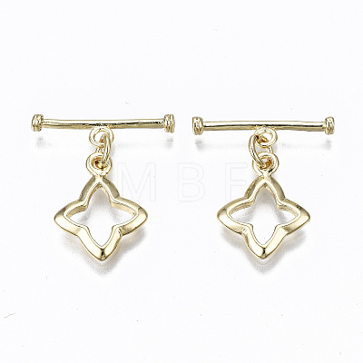 Brass Toggle Clasps KK-T057-079-NF-1