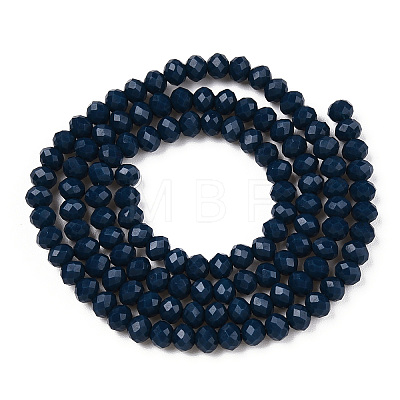 Opaque Solid Color Imitation Jade Glass Beads Strands EGLA-A044-P6mm-D16-1