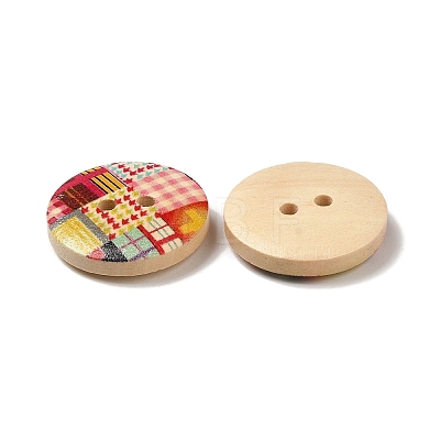 Printed Wooden Buttons DIY-XCP0002-71-1