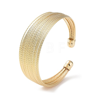 Brass Open Cuff Bangles BJEW-A144-01C-1