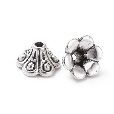 Tibetan Style Bell Filigree Bead Caps TIBE-A23845-AS-LF-1