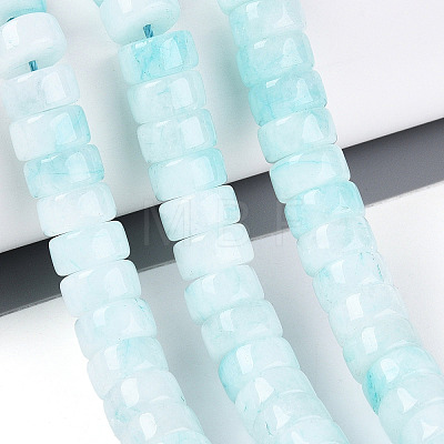 Dyed Natural White Jade Beads Strands G-T143-17C-1