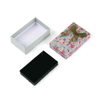 Flower Pattern Cardboard Jewelry Packaging Box CBOX-L007-003B-1