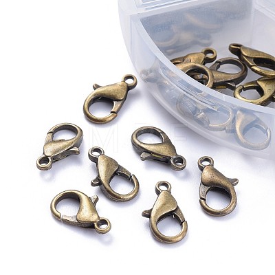 Alloy Lobster Claw Clasps and Jump Rings Set PALLOY-X0004-AB-NF-B-1
