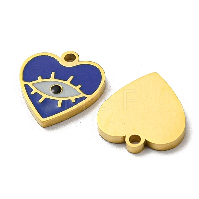 304 Stainless Steel Enamel Charms STAS-L022-004G-1