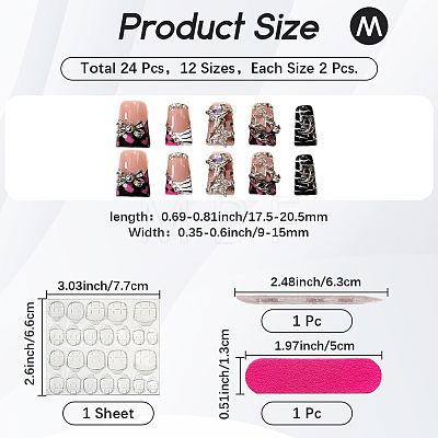 1 Bag ABS Plastic Press On False Nails MRMJ-CP0001-59-1