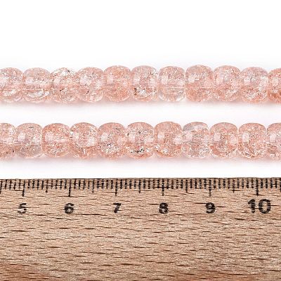 Crackle Transparent Glass Beads Strands GLAA-N069-03A-06-1
