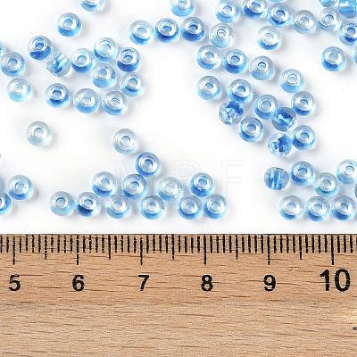 Transparent Inside Colours Glass Seed Beads SEED-A032-04D-1