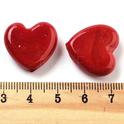 Heart Handmade Lampwork Beads LAMP-U003-01I-1