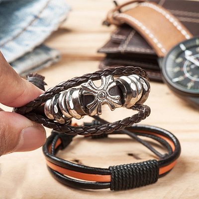4-Ply Round Imitation Leather Braided Cord LC-WH0003-10D-1