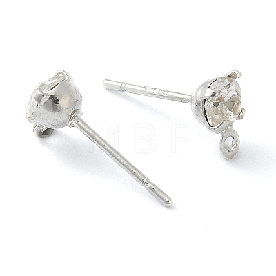 Brass Stud Earring Findings KK-C039-01P-1