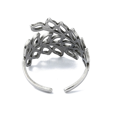 304 Stainless Steel Cuff Rings RJEW-M019-17P-1