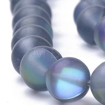Synthetic Moonstone Beads Strands G-S283-01-8mm-1