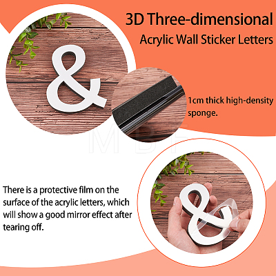 Acrylic Mirror Wall Stickers Decal DIY-CN0001-15A-1