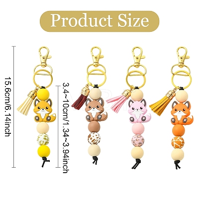 Silicone Pendant Decorations HJEW-YW00451-03-1