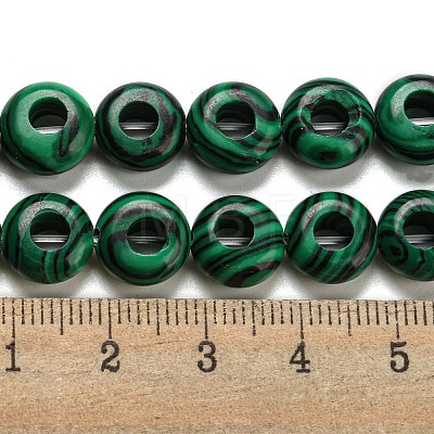 Synthetic Malachite Beads Strands G-P536-A19-01-1