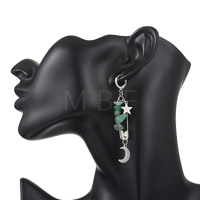 3 Pairs Brass Leverback Earrings EJEW-TA00792-1