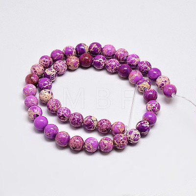 Natural Imperial Jasper Beads Strands G-I122-10mm-07-1