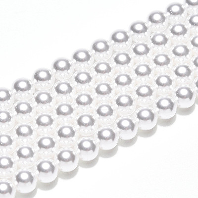 Baking Painted Pearlized Glass Pearl Bead Strands HY-N002-5mm-A12-1