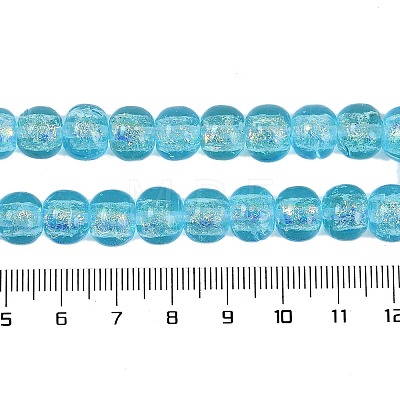 Handmade Foil Lampwork Beads Strands FOIL-K003-04G-1