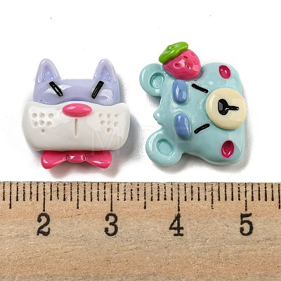 Animal Opaque Resin Decoden Cabochons RESI-G099-02-1