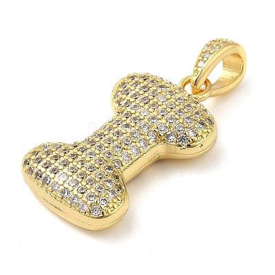 Brass Micro Pave Cubic Zirconia Pendants X-KK-E061-03G-09-1