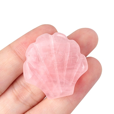 Natural Rose Quartz Carved Healing Shell Shape Figurines PW-WG72799-05-1