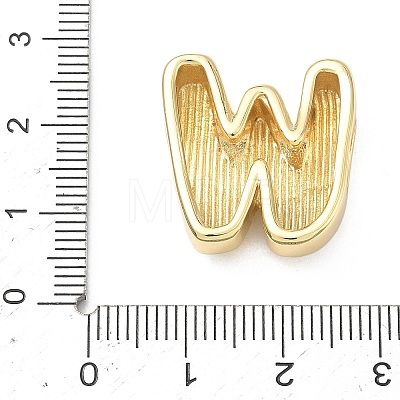 Brass Initial Beads KK-B167-27G-01W-1