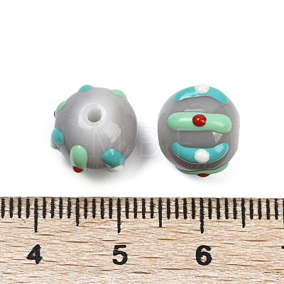 Handmade Lampwork Enamel Beads LAMP-R004-05E-1