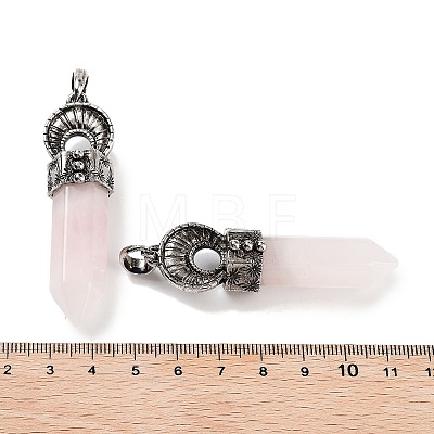 Natural Rose Quartz Pointed Big Pendants G-Q163-02AS-08-1