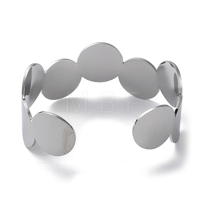 304 Stainless Steel Cuff Bangles BJEW-P307-03P-1