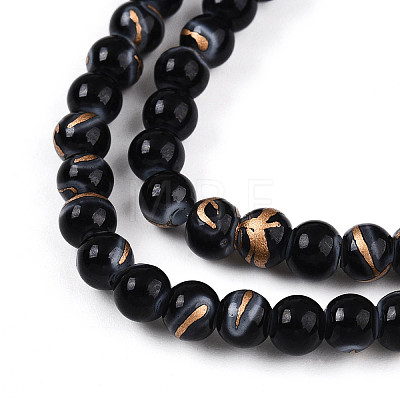 Baking Paint Glass Beads X1-DGLA-N010-4mm-10-1