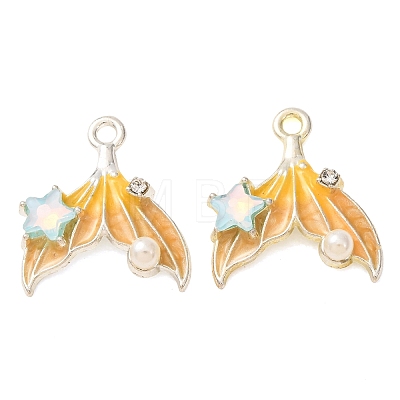 Alloy & Crystal Rhinestone & Enamel Pendants RB-CBAC8D9-02S-02-1