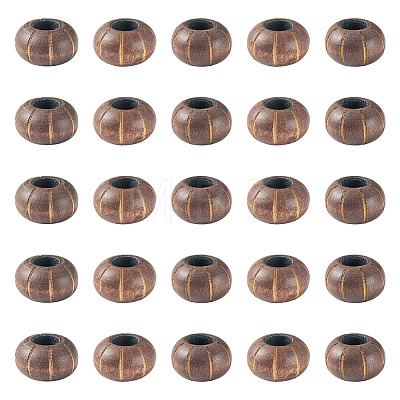 Wood European Beads WOOD-TA0003-09D-1