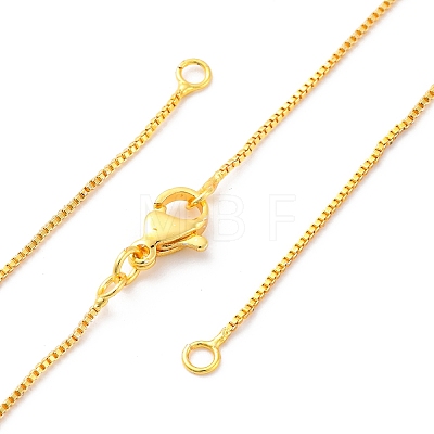 0.9MM Brass Box Chain Necklace Making NJEW-D302-77G-1