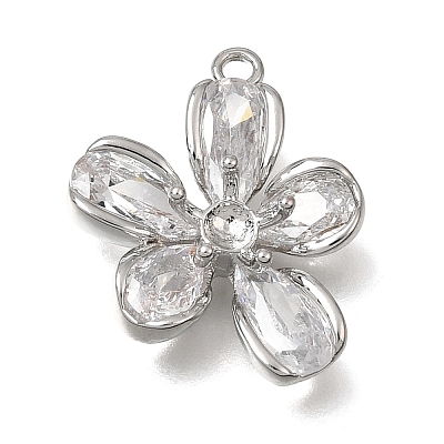 Brass Pave Cubic Zirconia Pendant Cabochon Settings CU-CBAC809-05P-1