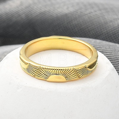 304 Stainless Steel Sun Shin Finger Ring for Women RJEW-B109-04G-1