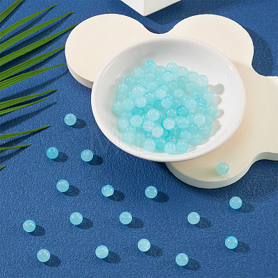 1 Strand Imitation Jade Glass Beads Strands DGLA-TAD0001-03D-1