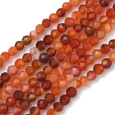 Natural Red Agate Beads Strands G-B168-A04-2mm-1