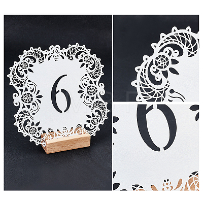 SUPERFINDINGS 2 Set 2 Style Paper Table Numbers Cards AJEW-FH0001-88-1