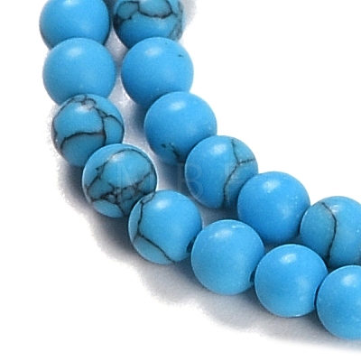 Synthetic Turquoise Beads Strands G-U004-02J-1